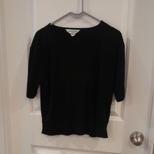 Misook Classic Black Knit Top